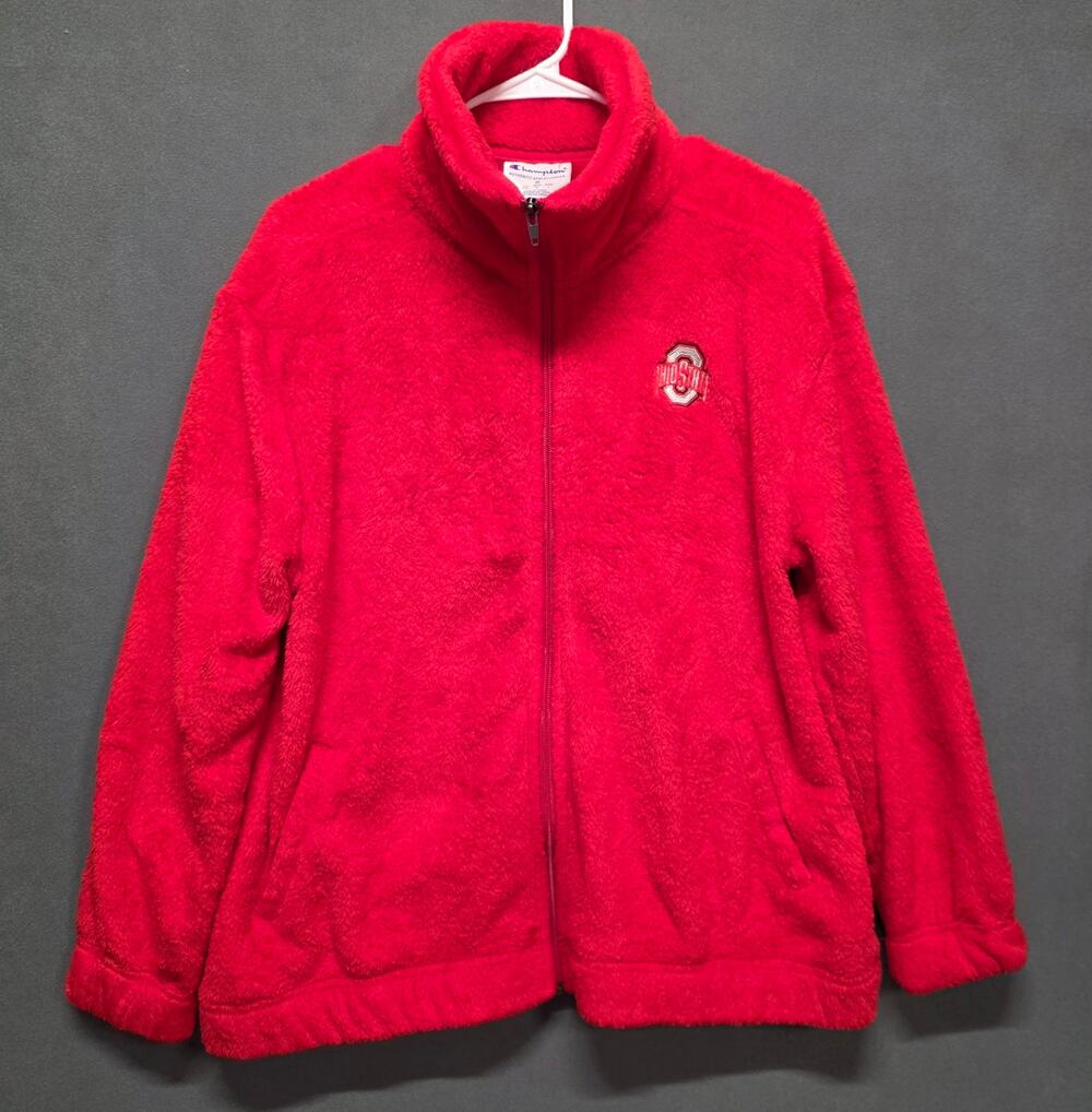 Ohio State Buckeyes Fleece Jacket Medium Red